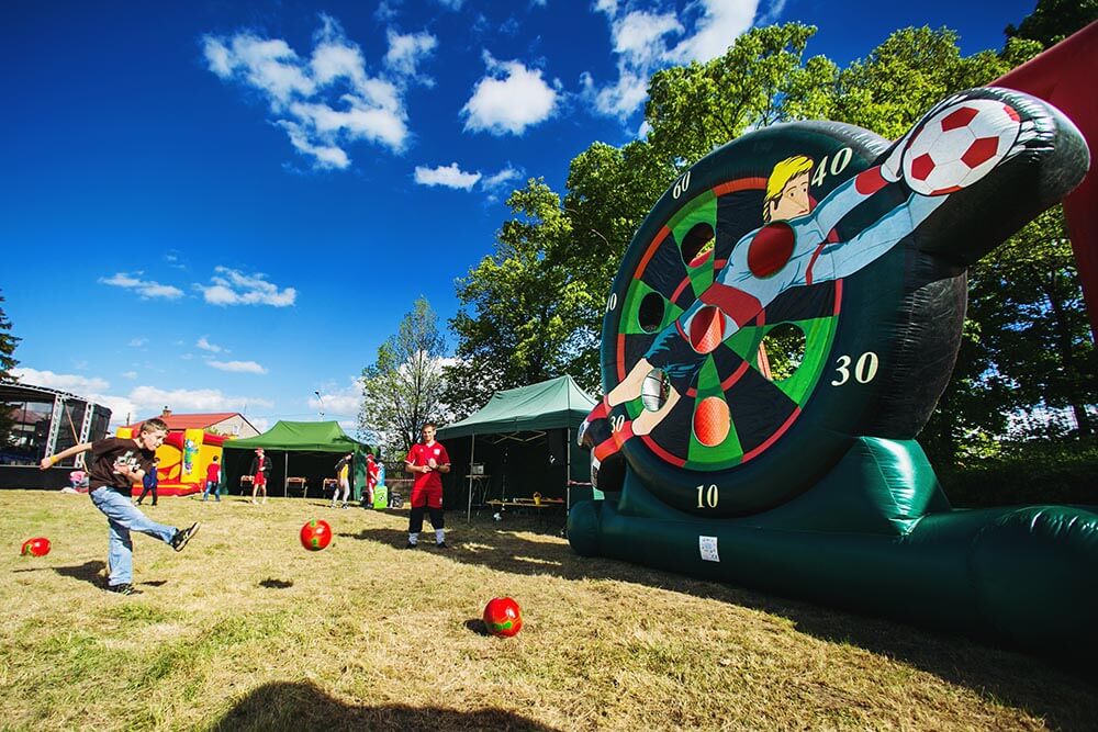 Bramka celnościowa - Atrakcja dla dzieci i dorosłych, Organizacja imprez plenerowych