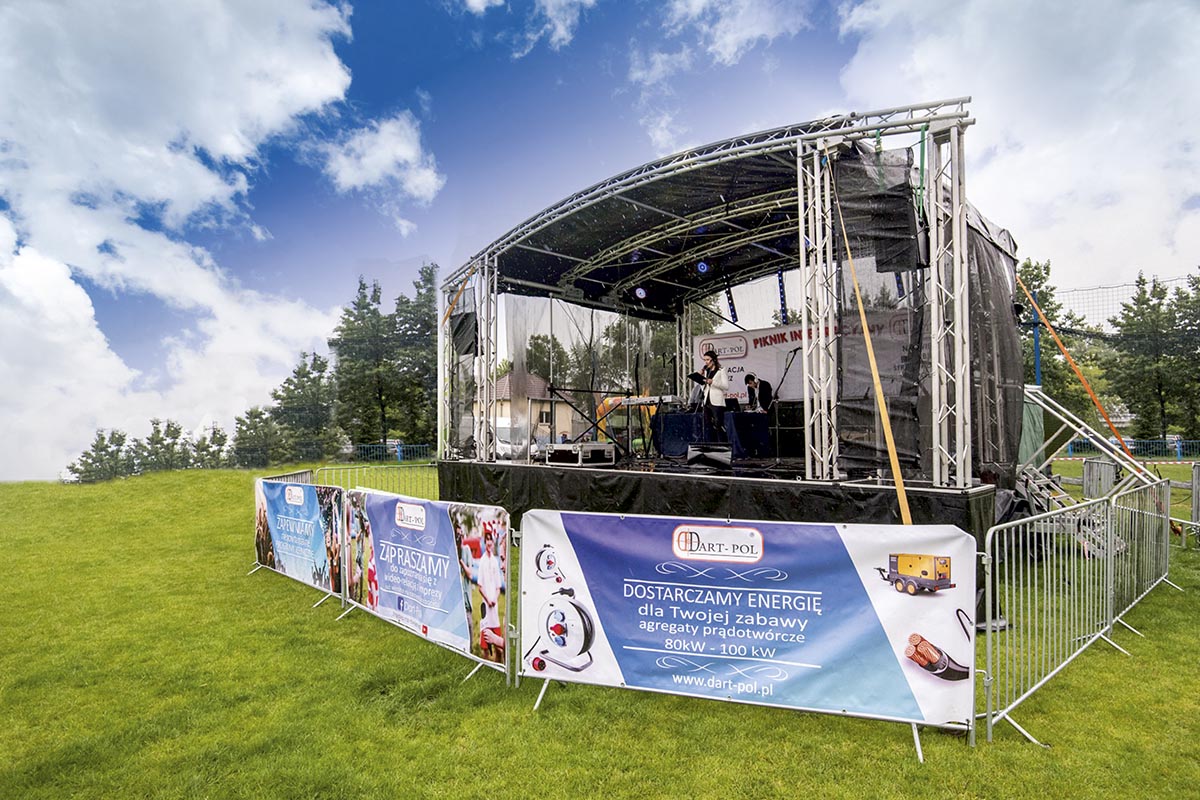 Profesjonalna scena estradowa - organizacja imprez, infrastruktura techniczna